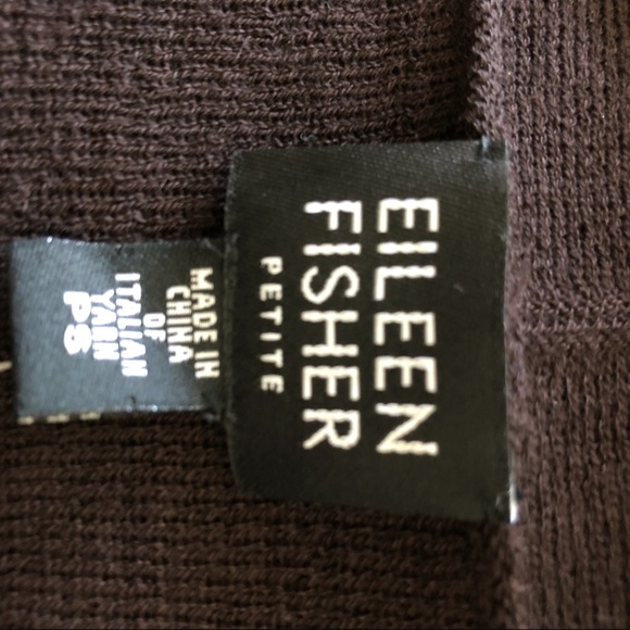 Eileen Fisher Choc Brown Wool Sweater PS NWT - Picture 3 of 7